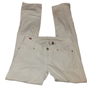 Guess Premium Starlet Narrow Leg White Pants 27